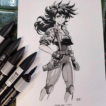 Real-life Indian Ink & Copic